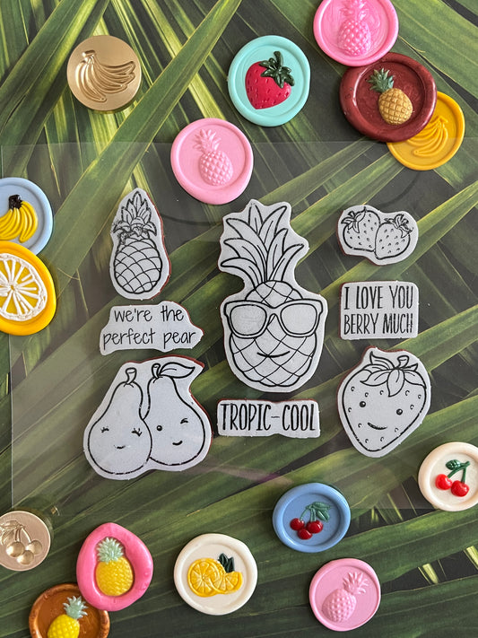 Tropic-Cool Rubber Stamp Set